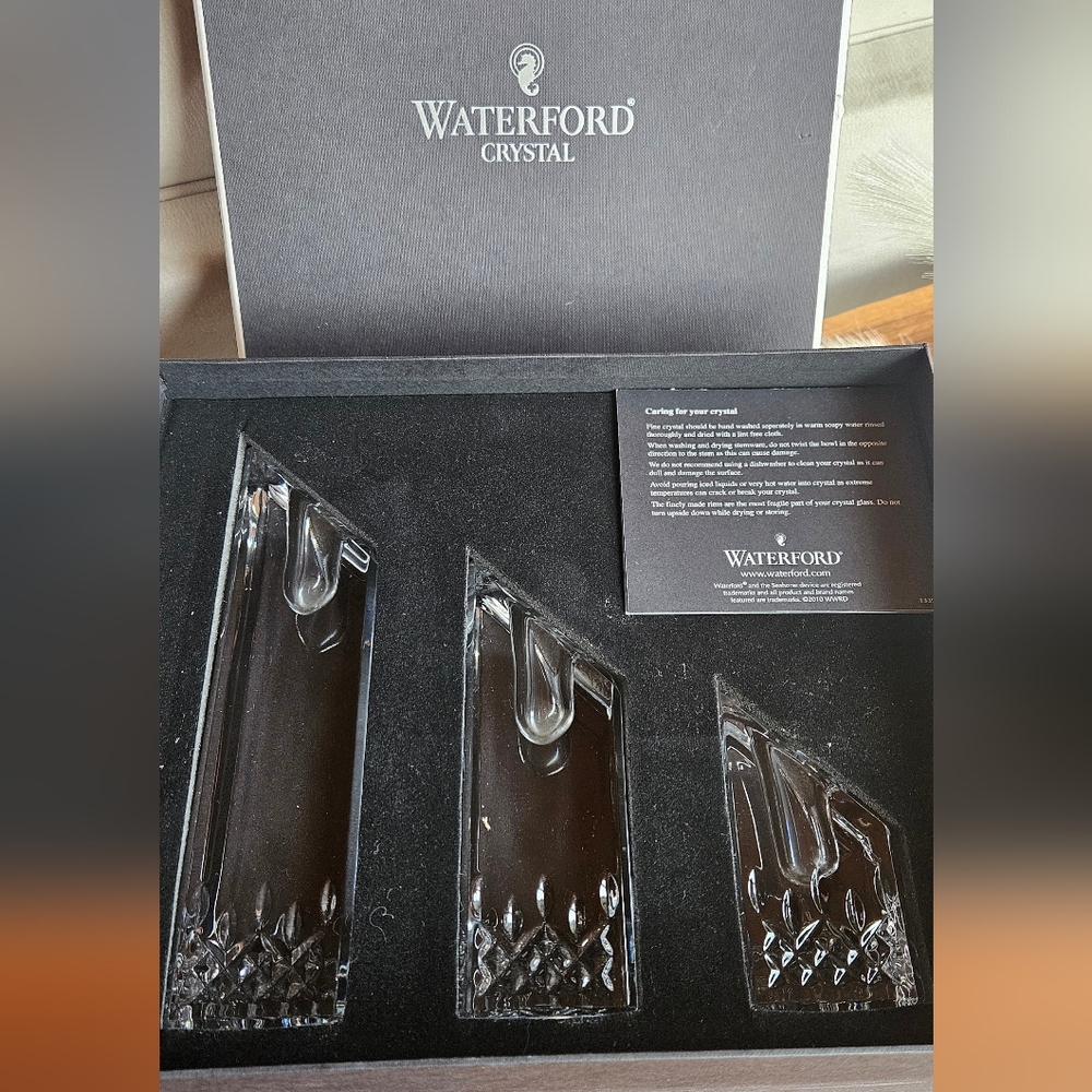Waterford Crystal Candle Holders Set of 3